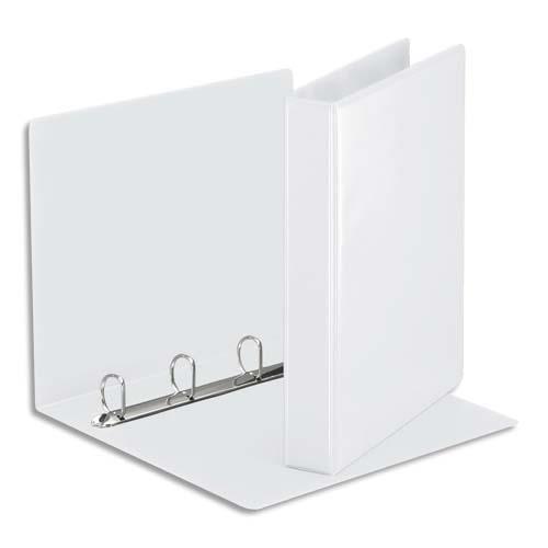 Classeur personnalisable deux faces Esselte - 4 anneaux - PVC blanc - dos 5 cm