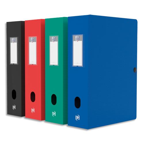 Bote de classement Oxford Memphis - 24x32cm - en polypropylne 7/10e - Dos 8cm - Coloris assortis
