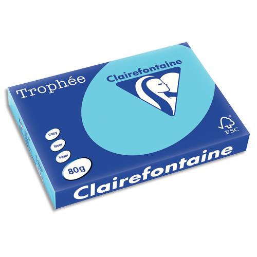 Papier Trophe - bleu aliz - teinte vive - 80 g - A3 - ramette de 500 feuilles