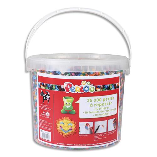 Kit PERLOU compos de 35 000 perles  repasser + 10 plaques assorties