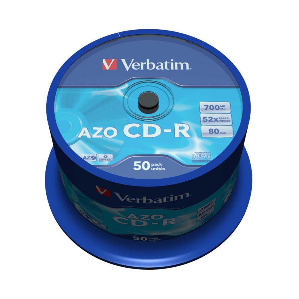 Verbatim cd-r azo crystal 700 mo 52x 50 pice(s)