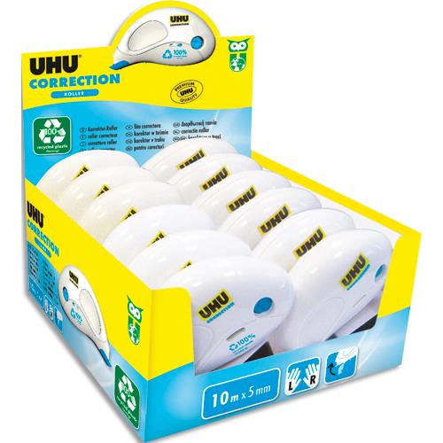 Pack conomique de 10 rollers de corrections compact UHU 10mx5mm + 2 gratuits
