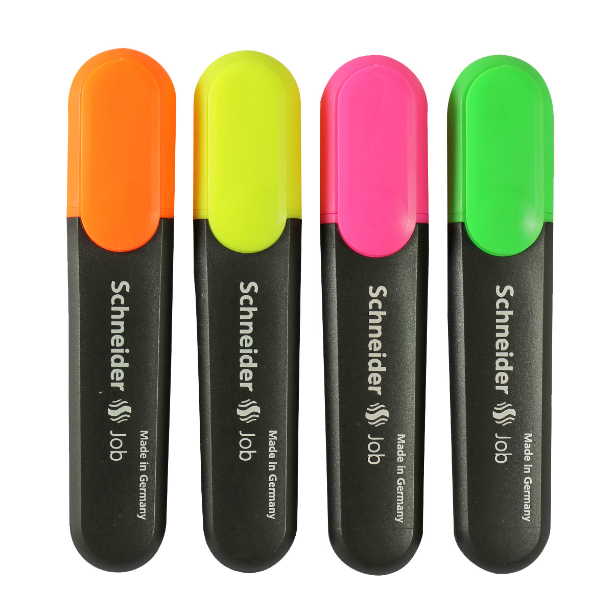 Pochette de 4 surligneurs Schneider Job 150 - pointe biseaute - coloris assortis
