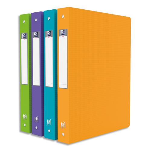 Classeur 4 anneaux Elba - polypropylne semi rigide 10/100e - dos 4 cm - A4 - coloris assortis style