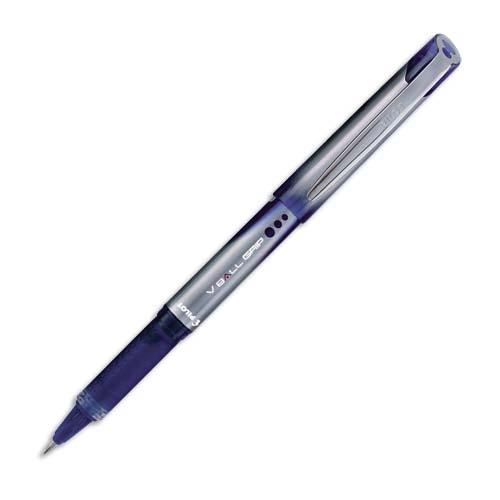 Stylo roller Pilot V-Ball Grip - pointe mtal - 1 mm - encre liquide noire + rgulateur de dbit