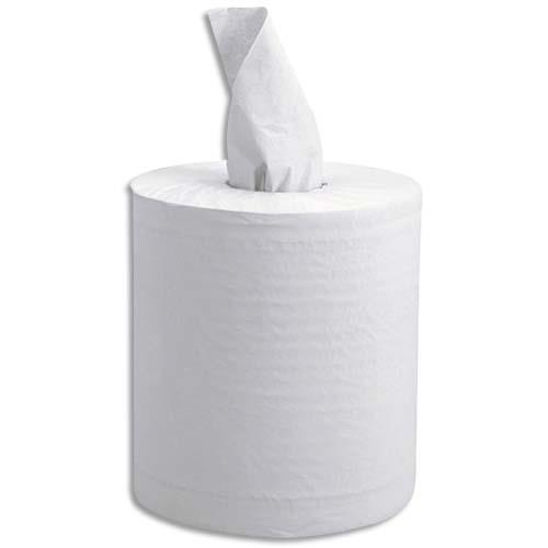 Bobine d'essuyage blanche Maxi prdcoupe - 2 plis - 450 feuilles 30 x 19,5 cm - lot de 6