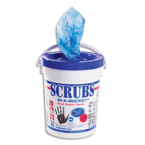 Lingettes professionnelles nettoyantes Jelt Scrubs pour les mains - seau de 72
