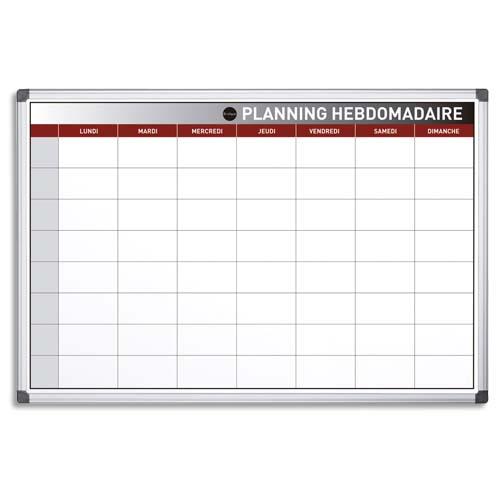 Planning Bi-Office hebdomadaire perptuel magntique - 90 x 60 cm