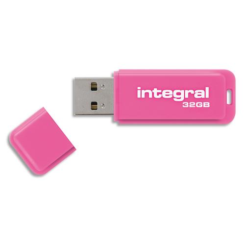 Integral infd32gbneonpk3.0 lecteur usb flash 32 go usb type-a 3.2 gen 1 (3.1 gen 1) rose