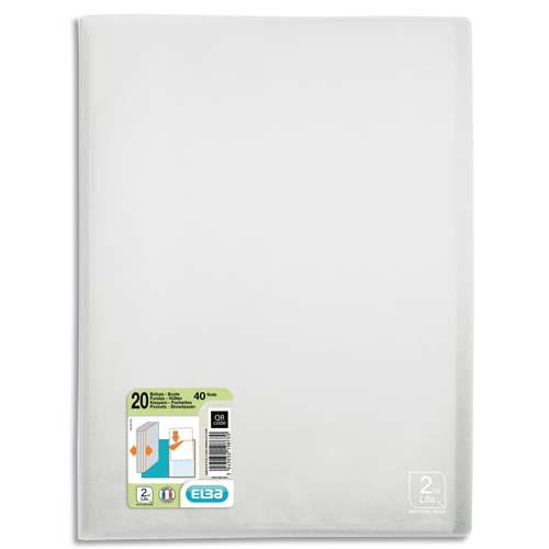 Protge-documents Elba 2nd Life en polypropylne translucide - 20 pochettes/40 vues - incolore