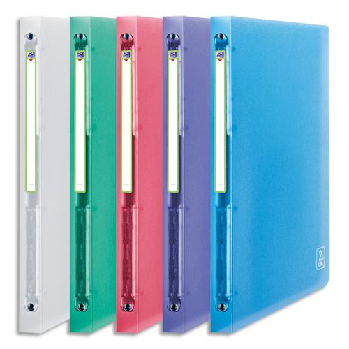Classeur 4 anneaux Elba 2nd LIFE - en polypropylne 5/10e recycl - dos 2 cm - A4 - coloris assortis