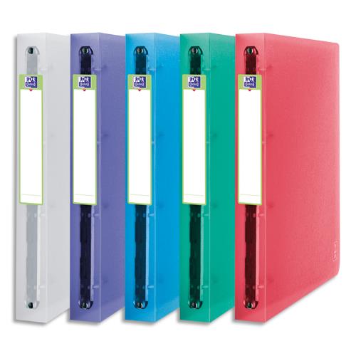 Classeur 4 anneaux Elba 2nd LIFE - en polypropylne 5/10e recycl - dos 4 cm - A4+ - coloris assortis