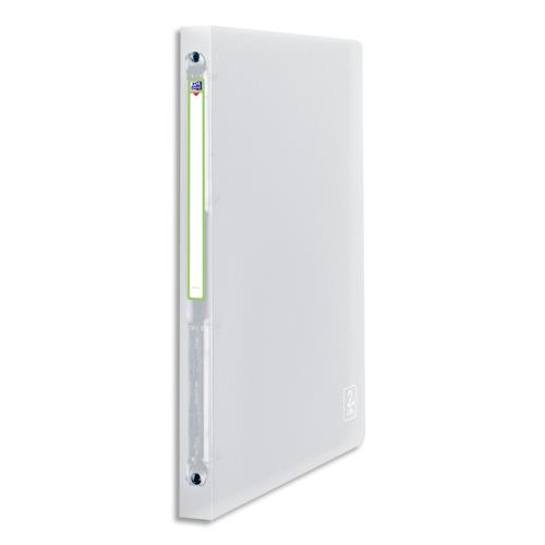 Classeur 4 anneaux Elba 2nd LIFE - en polypropylne 5/10e recycl - dos 2 cm - A4 - incolore