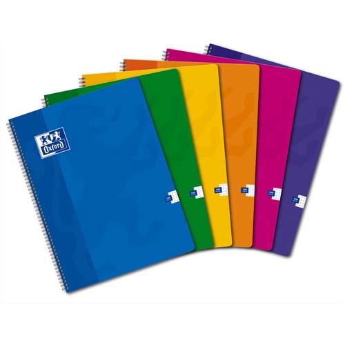 Cahier Oxford Classique - 24 x 32 cm - reliure spirales -petits carreaux - 100 pages - 90 g