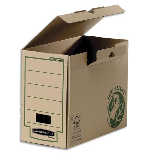 Bote  archives Bankers Box Earth Series - dos de 20 cm - montage manuel