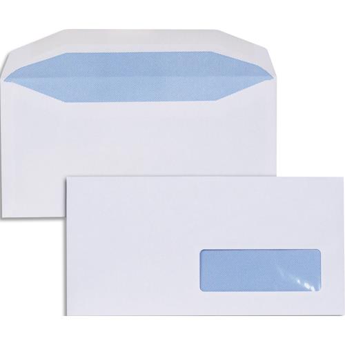 Enveloppes pour mise sous pli automatique - 80g - format DL2 114 x 229 - fentre 35x100 - bote de 1000