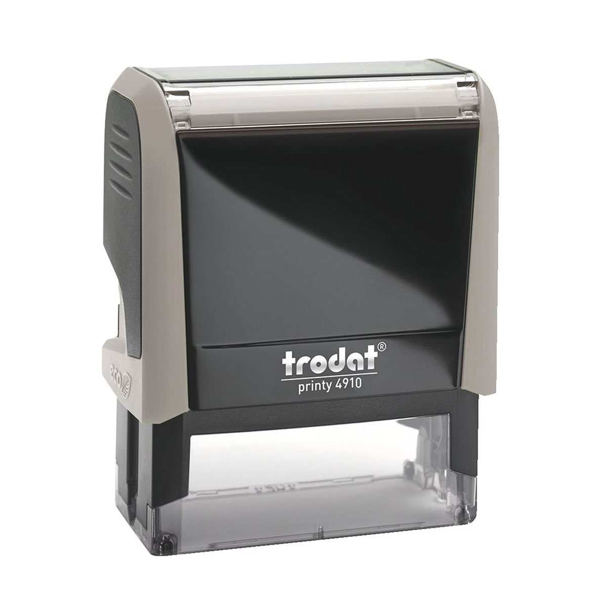 Tampon Trodat 4910 personnalisable - utilisation bureau - format 26x9 mm - taupe