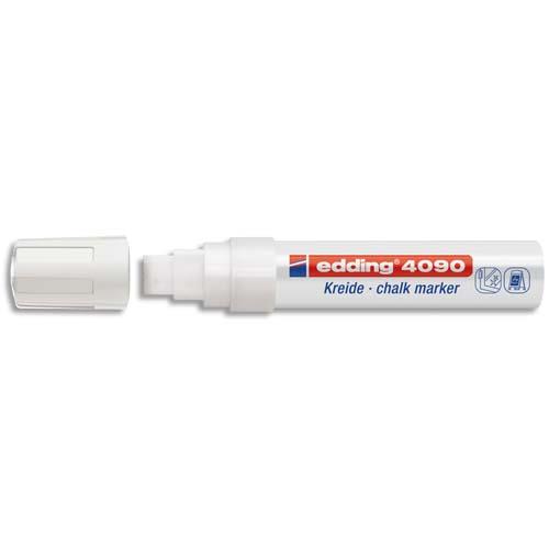Marqueur craie Edding E 4090 - pointe biseaute 4-15 mm - blanc