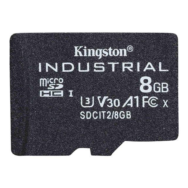 Kingston technology carte 8gb microsdhc industrielle c10 a1 pslc emballage individuel sans adaptateur