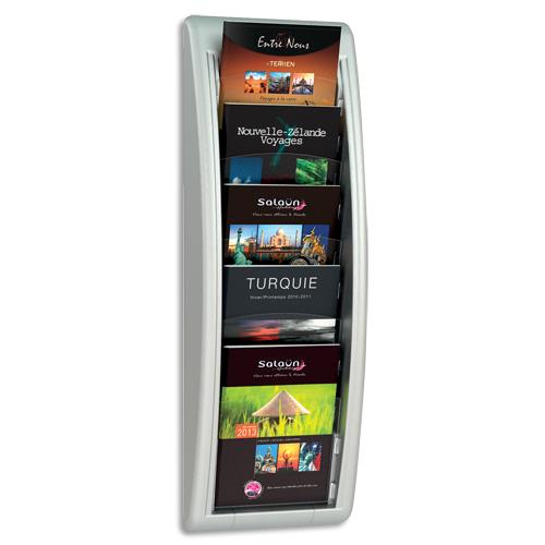 Pr�sentoir mural alu Quick Fit System - 5 cases - pour format A5