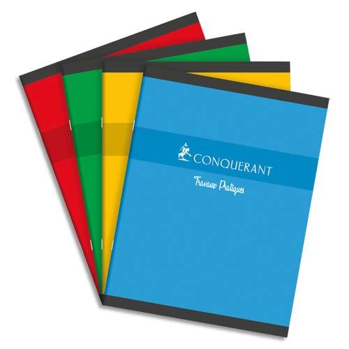 Cahiers Conqurant 7 - piqre 17 x 22cm - 48 pages grands carreaux et 48 pages dessin 70 g
