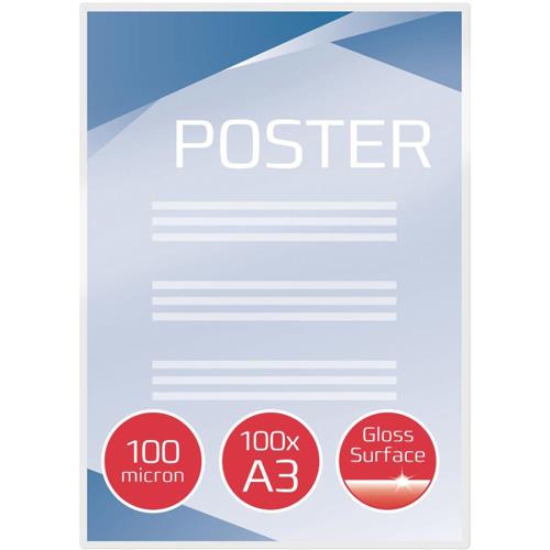 Bo�te de 100 pochettes GBC A3 standards 100 microns par face soit 200 microns