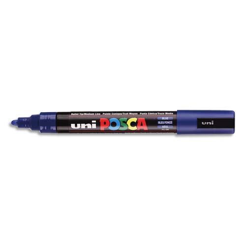 Marqueur peinture  l'eau Posca PC-5M - pointe conique polyester moyenne 2,5 mm - bleu fonc