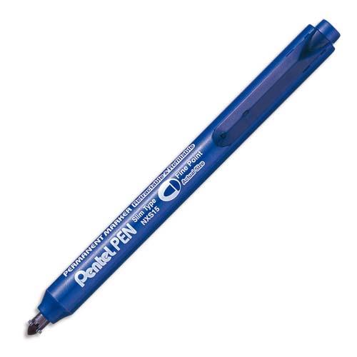 Marqueur permanent rtractable Pentel NXS 15 - pointe moyenne -bleu