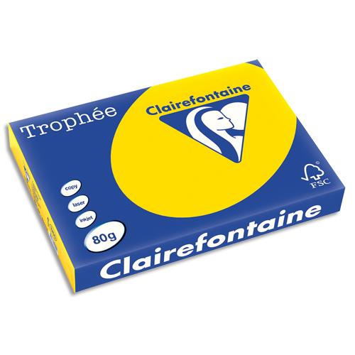 Papier Trophe - jaune bouton d'or - teinte vive - 80 g - A3 - ramette de 500 feuilles