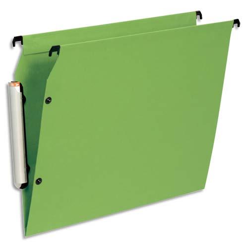Dossiers suspendus en polypro vert Esselte - pour armoire - fond V - paquet de 10