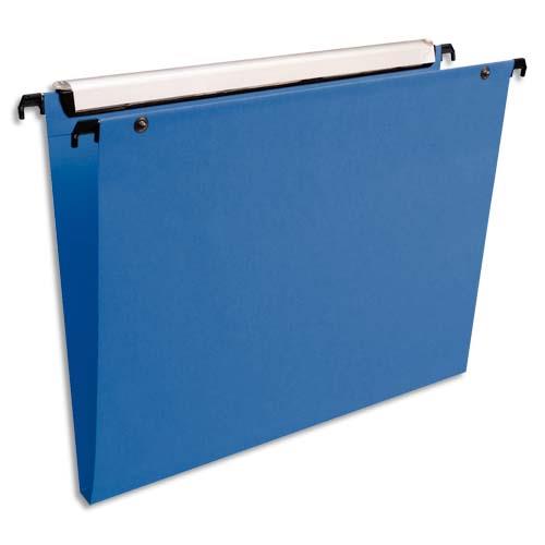 Dossiers suspendus Esselte Premium opaque - fond 15 - pour tiroir - bleu - paquet de 10