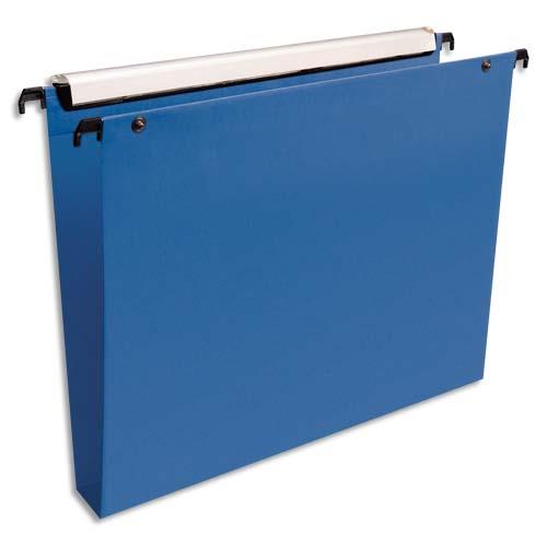 Dossiers suspendus Esselte Premium opaque - fond 30 - pour tiroir - bleu - paquet de 10