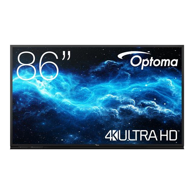 Optoma 3862rk cran plat interactif 2,18 m (86") led wifi 400 cd/m 4k ultra hd noir cran tactile intgr dans le processeur android 11