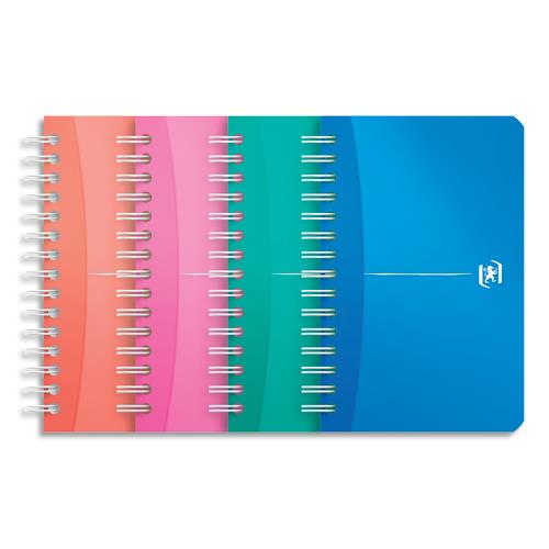 Carnet Oxford Office  - reliure intgrale - 9x14cm - 180 pages - 5x5 - Couvertures polypro assorties - My Color