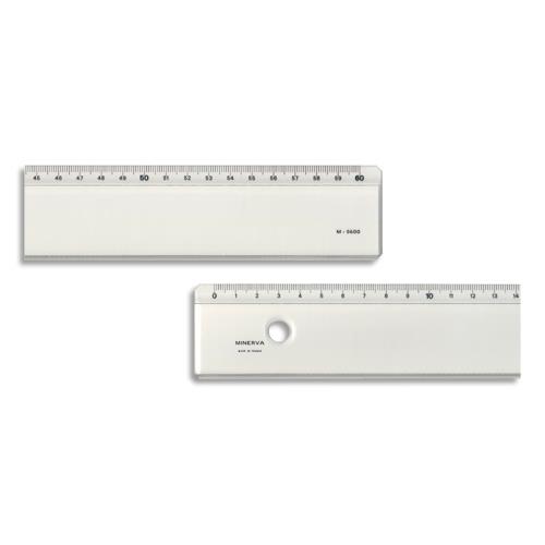 Rgle plate Minerva en Altuglas - longueur 60 cm