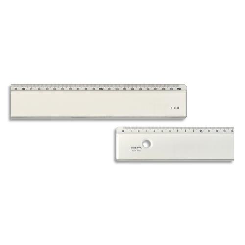 Rgle plate Minerva biseau anti-tche en altuglass - 110 cm