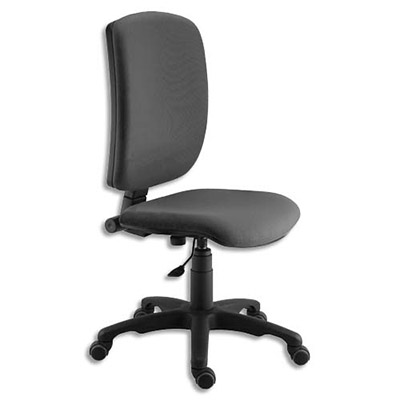 Si�ge de bureau � roulettes Kilima - haut dossier m�canisme contact permanent - coloris gris anthracite