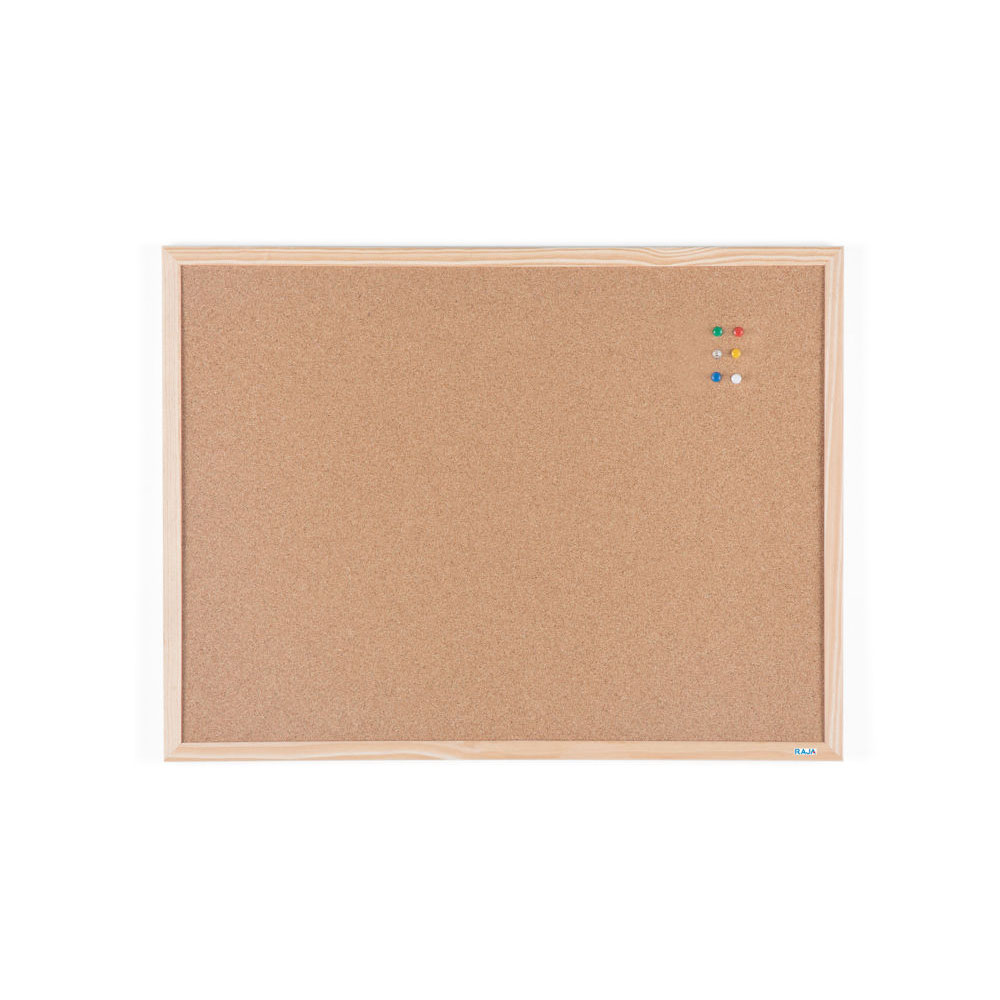 Tableau d'affichage Raja - en lige - 45 x 60 cm - Cadre bois