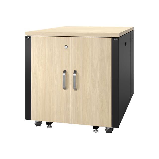 Apc netshelter - rack informatique insonoris - 12u - finition erable