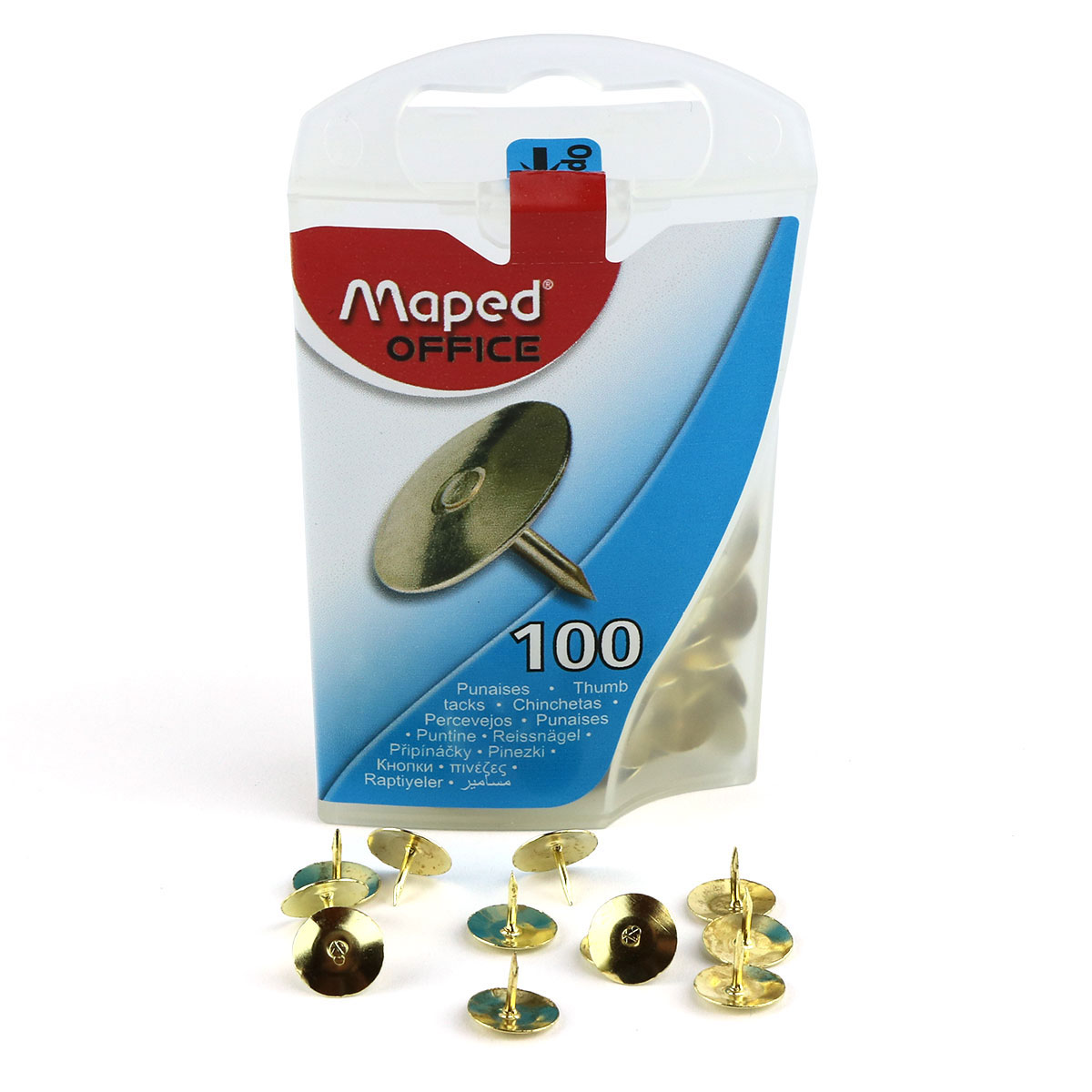 Punaises en acier cuivres - diamtre 10mm - boite de 100