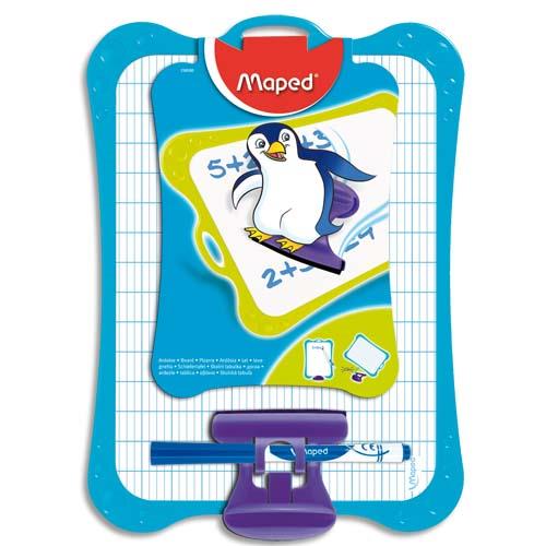 Ardoise effaable  sec Maped avec porte accessoire + feutre + brosse