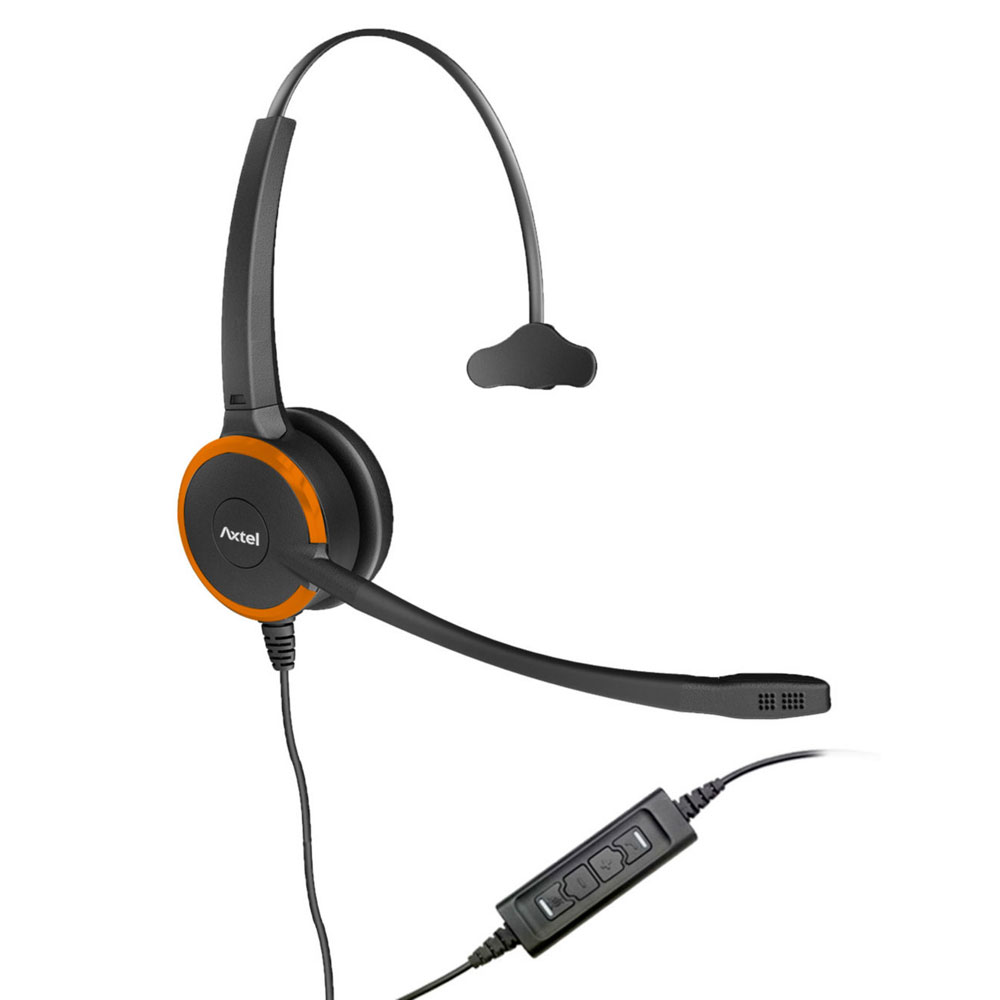 Casque filaire Axtel Prime MS HD Mono NC USB - Noir