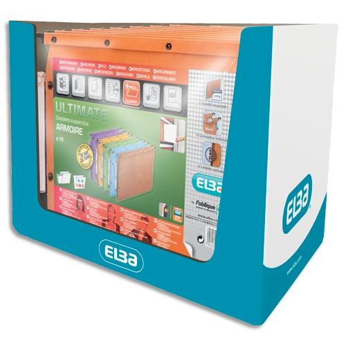 Dossiers suspendus AZV en kraft orange - pour armoire - fond V - paquet de 10