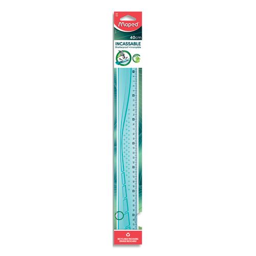 Rgle plate Maped - plastique incassable - longueur 40 cm