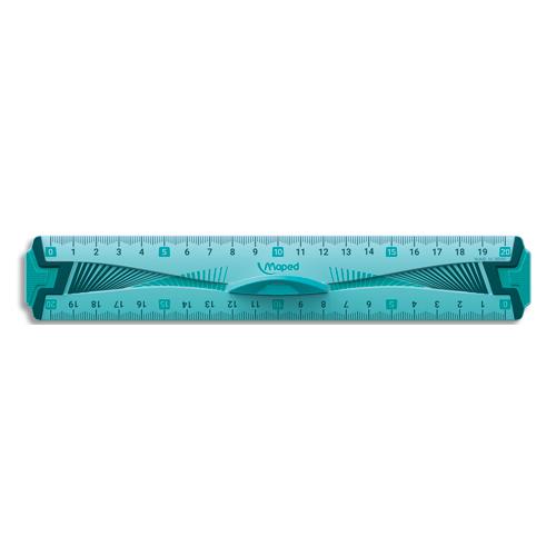 Rgle plate Maped - plastique incassable - longueur 20 cm