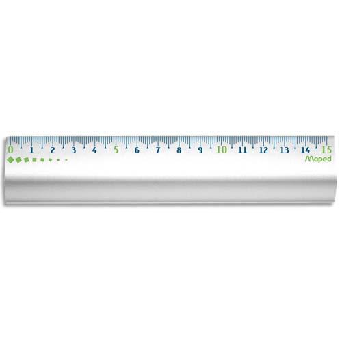 Rgle plate Maped en aluminium - 15 cm