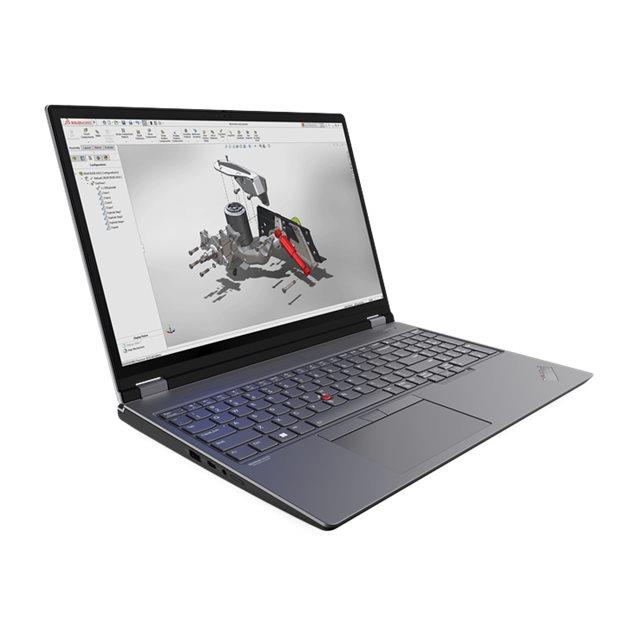 Lenovo ThinkPad P16 Gen 2 21FA - Conception de charnire  180 degrs - Intel Core i7 - 13850HX / jusqu' 5.3 GHz - vPro Enterprise - Win 11 Pro - RTX 3500 Ada - 16 Go RAM - 512 Go SSD TCG Opal Encryption 2, NVMe, Performance - 16" IPS 2560 x 1600 (WQXGA) @ 165 Hz - Wi-Fi 6E - gris tempte (haut), villosits noires (en bas) - clavier : Franais - avec 3 ans de Lenovo Premier Support, compensation CO2 0,5 tonne