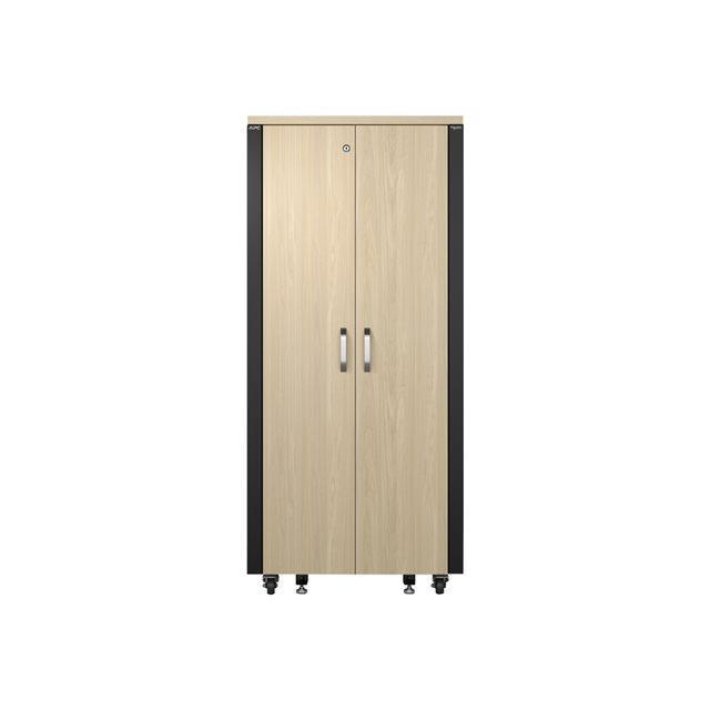 Apc netshelter - rack informatique insonoris - 32u - finition erable