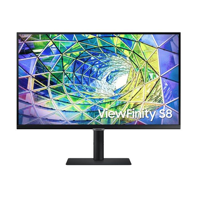 Samsung ViewFinity S8 S27A800UJP - S80UA Series - cran LED - 27" - 3840 x 2160 4K @ 60 Hz - IPS - 300 cd/m - 1000:1 - HDR10 - 5 ms - HDMI, DisplayPort, USB-C - noir