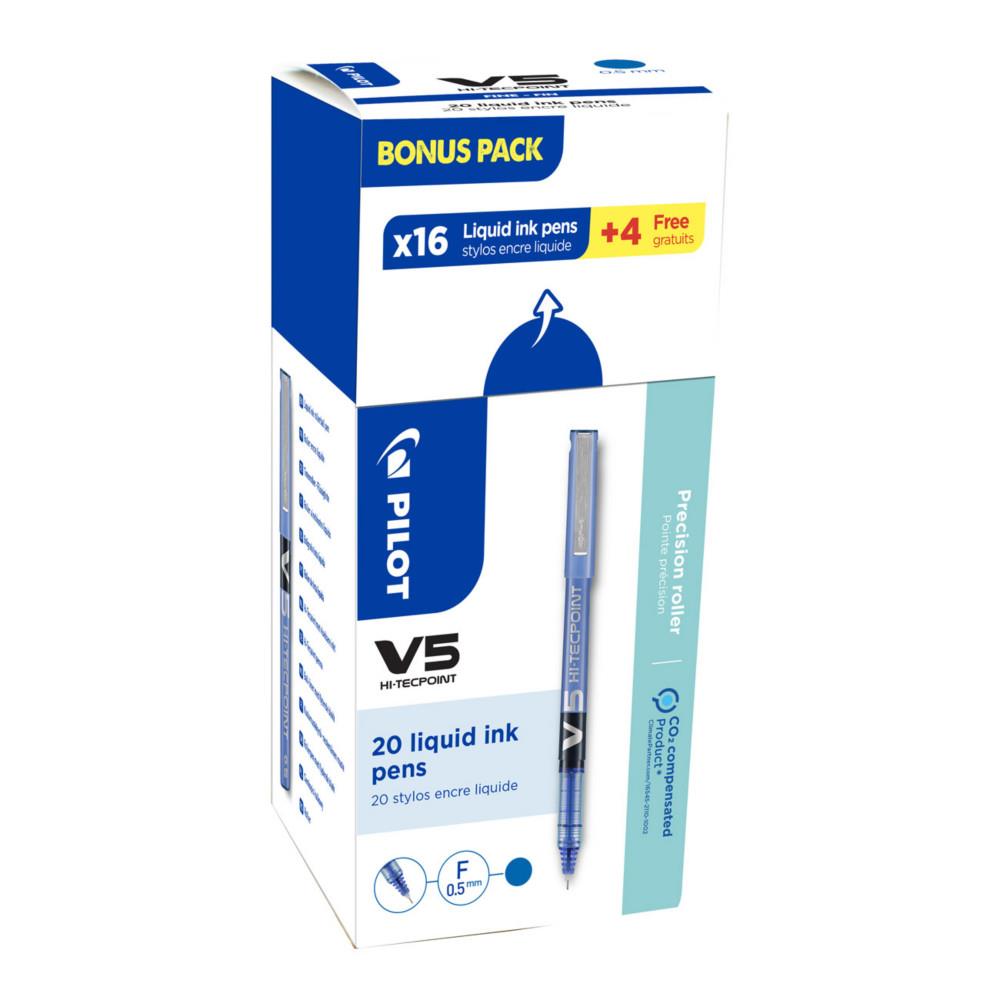 Rollers V5 Pilot - bleu - ecopack 20 dont 4 rollers
